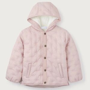 The Little White Company Pink Puffer Jacket Size 3-4Y